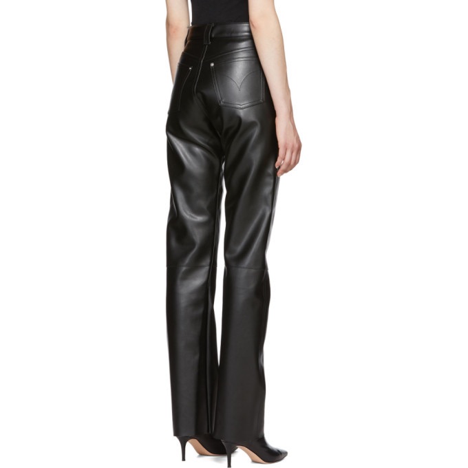 Kwaidan Editions Brand Black FauxLeather Biker Trousers Retail Price 755